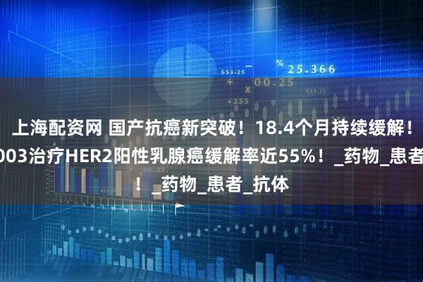 上海配资网 国产抗癌新突破！18.4个月持续缓解！JSKN003治疗HER2阳性乳腺癌缓解率近55%！_药物_患者_抗体