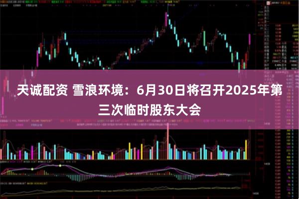 天诚配资 雪浪环境：6月30日将召开2025年第三次临时股东大会